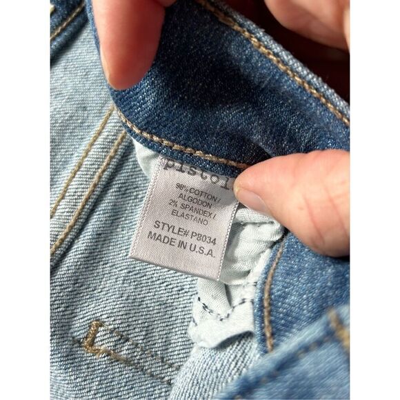 Pistola Denim Jeans Size 26 Distressed Ripped Frayed Hem Blue Wash - Picture 6 of 9